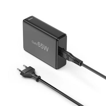 Hama stacja ładująca GaN 65W PD/QC 2x USB-C, 2x USB-A czarna