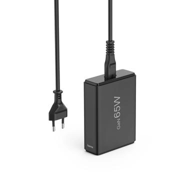 Hama stacja ładująca GaN 65W PD/QC 2x USB-C, 2x USB-A czarna
