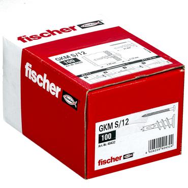 Fischer GKM 12 100 stk Skrue og v&aelig;gstiks&aelig;t 31 mm