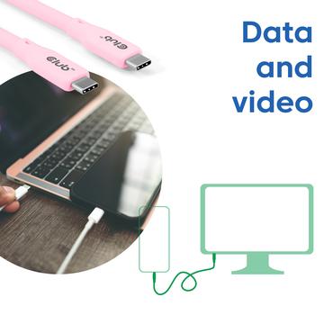 Club 3D - USB Type-C kabel - 24 pin USB-C til 24 pin USB-C - 2 m