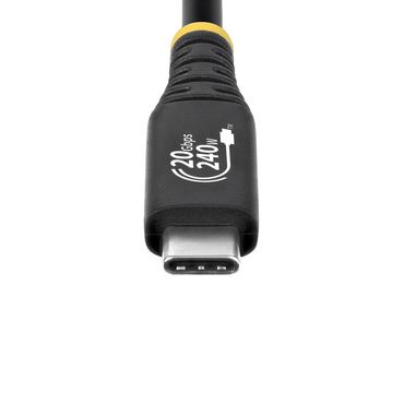 StarTech.com CC2M20GUSB4TP USB-kabel USB4 Gen 2x2 2 m USB C Sort
