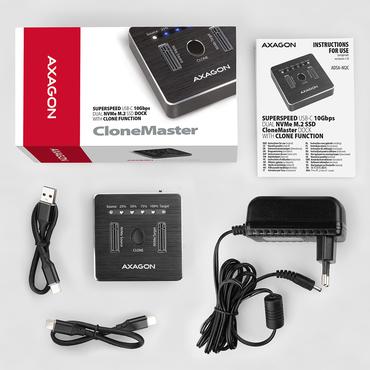 Axagon ADSA-M2C drev dockingstation USB 3.2 Gen 2 (3.1 Gen 2) Type-C