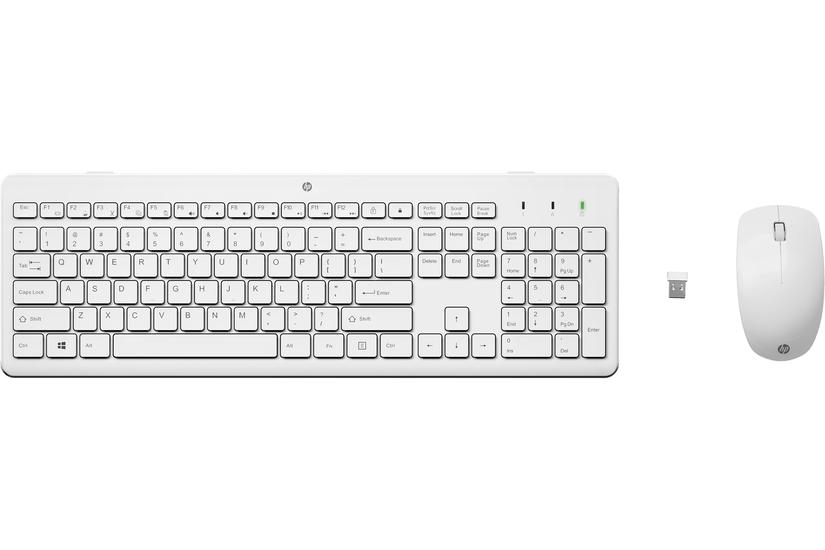 HP 230 - sats med tangentbord och mus - hela norden - vit Inmatningsenhet