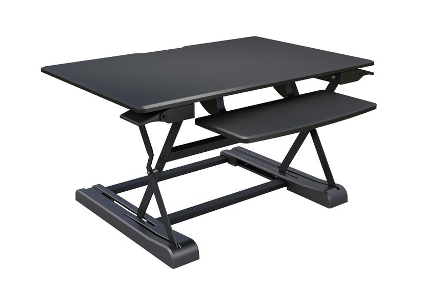 M Deskstand Workstation II - skrivbord för sittande/stående - rektangulär - svart