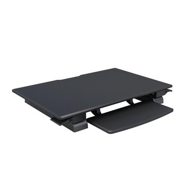M Deskstand Workstation II - skrivbord för sittande/stående - rektangulär - svart