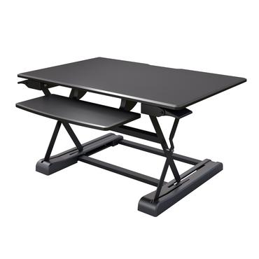 M Deskstand Workstation II - skrivbord för sittande/stående - rektangulär - svart