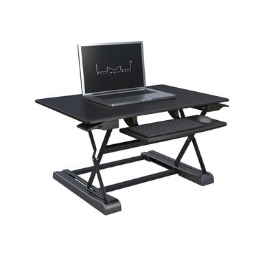 M Deskstand Workstation II - skrivbord för sittande/stående - rektangulär - svart