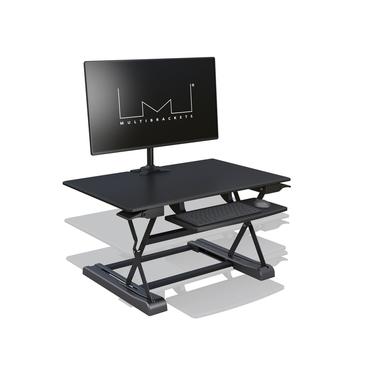 M Deskstand Workstation II - skrivbord för sittande/stående - rektangulär - svart