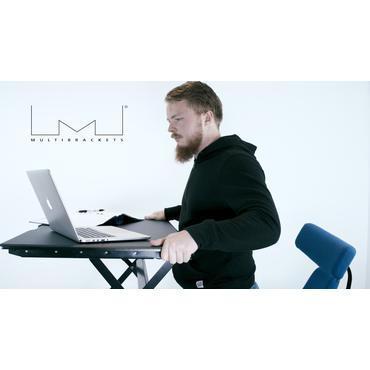 M Deskstand Workstation II - skrivbord för sittande/stående - rektangulär - svart