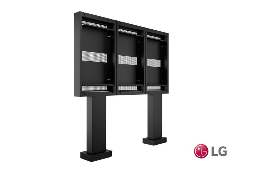 Multibrackets M Pro Series 55XE4F stativ - modulær - for 3 LCD skærme - totem, portræt, anti-korrosion, anti-tyveri - sort