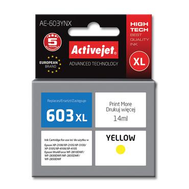 Activejet Ink AE-603YNX (erstatning Epson 603XL T03A44; Supreme; 14 ml; gul)