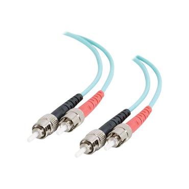 C2G ST-ST 10Gb 50/125 OM3 Duplex Multimode PVC Fiber Optic Cable (LSZH)