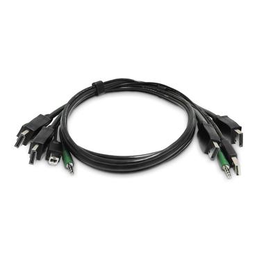 StarTech.com SK2DPMMKVM06-TAA KVM-kabel Sort 1,8 m