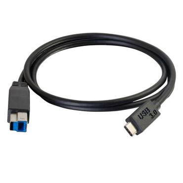 C2G 3m USB 3.1 Gen 1 USB Type C to USB B Cable M/M - USB C Cable Black - USB Type-C kabel - USB Type B til 24 pin USB-C - 3 m