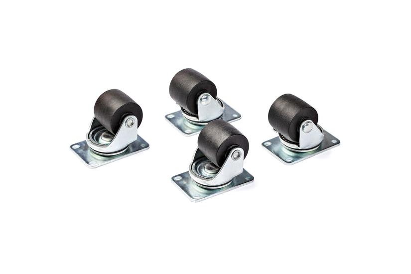 StarTech.com Heavy Duty Casters for Server Racks/Cabinets, Set of 4 Universal M6 2-inch Swivel Caster Kit, 45x75mm Pattern, Replacement Caster Wheels for 4 Post Racks, Steel/Plastic - 4-Pack Rolling Caster Kit (RKCASTER2) - st&ouml;dhjulssats f&ouml;r rack