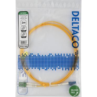 Deltaco OS2 Fiber cable, LC - LC, duplex, UPC/APC, 2,0m