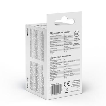 SAVIO WI-FI smart socket  16A  AS-01  White