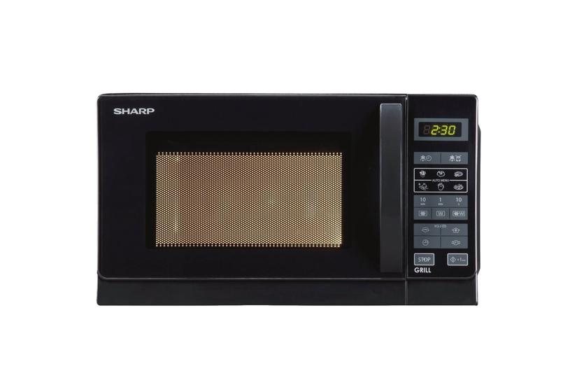 Sharp R-642(BK)W - mikrobølgeovn med grill - fritstående - sort