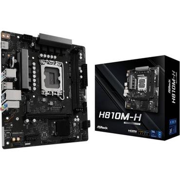 ASRock Moderkort - Intel H810 - LGA 1851 (Socket V1) - micro ATX - DDR5-SDRAM