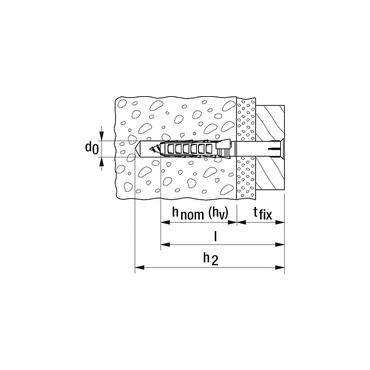 Fischer 503230 skrueanker og vægudtag 100 stk 60 mm