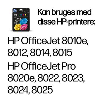 HP Originale 912-blækpatroner, sort/cyan/magenta/gul, 4 stk.