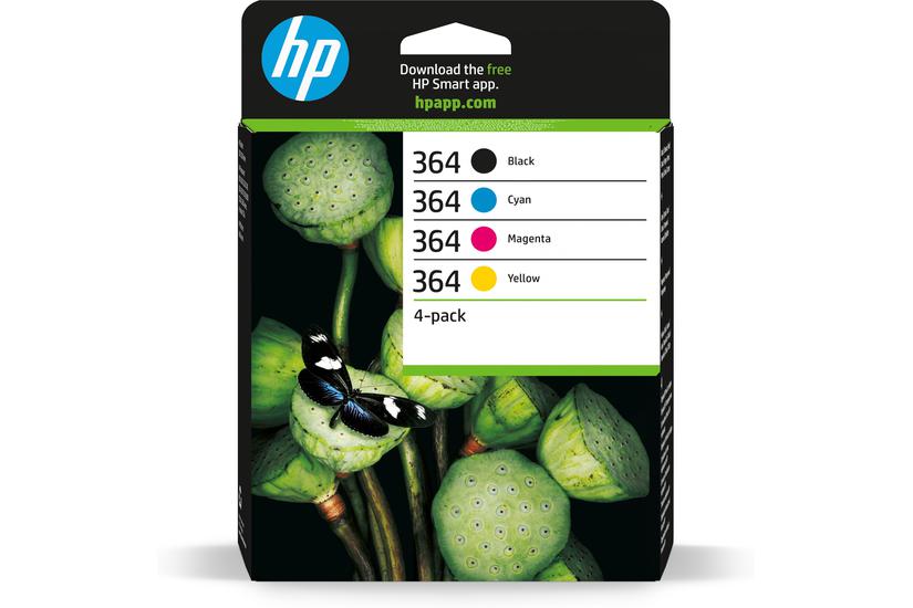 HP 364 - 4-pack - svart, gul, cyan, magenta - original - bl&auml;ckpatron