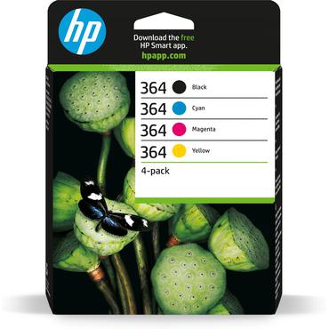 HP 364 - 4-pack - svart, gul, cyan, magenta - original - bl&auml;ckpatron
