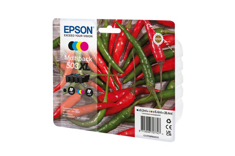 Epson 503XL Multipack - 4-pack - XL - svart, cyan, magenta, gul - original - bl&auml;ckpatron