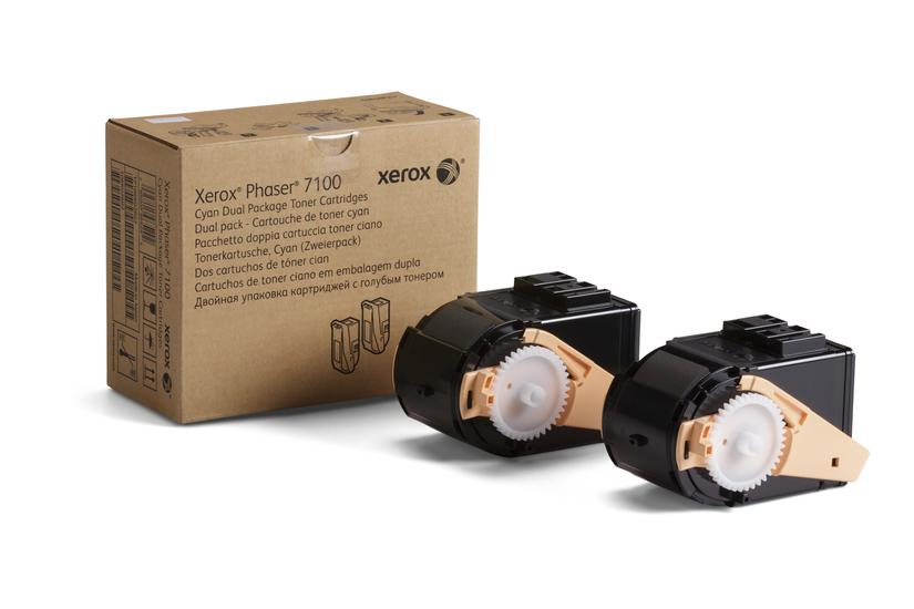 Xerox Phaser 7100 - 2-pack - hög kapacitet - cyan - original - tonerkassett