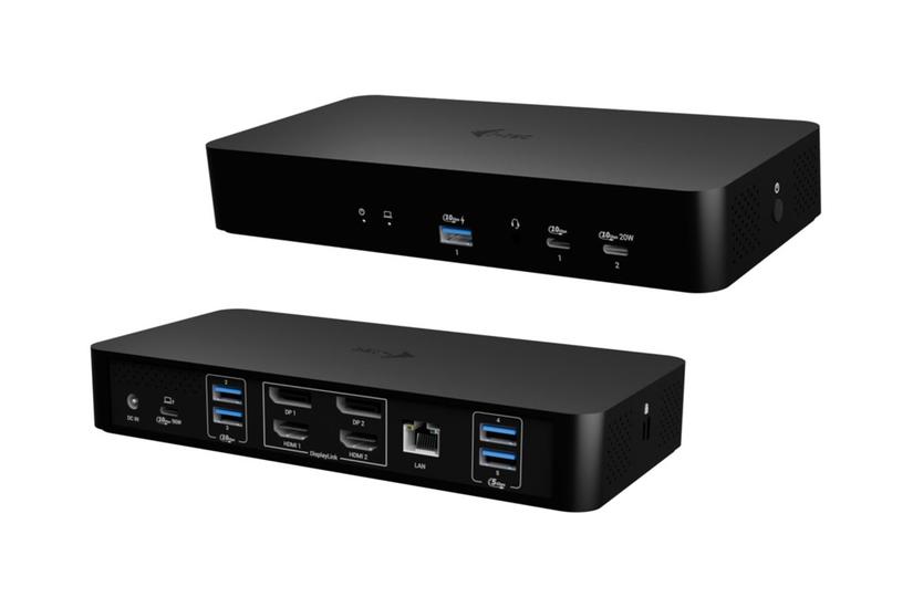 i-tec CAINTGDUAL4KDOCPD dockingstation Ledningsført USB 3.2 Gen 1 (3.1 Gen 1) Type-C Sort
