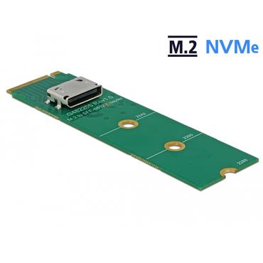 Delock M.2 Key M to 1 x OCuLink SFF-8612 Converter - interfaceadapter - M.2 Card