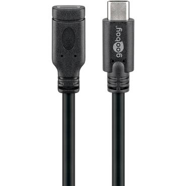 goobay - USB typ C-f&ouml;rl&auml;ngningskabel - 24 pin USB-C till 24 pin USB-C - 1 m