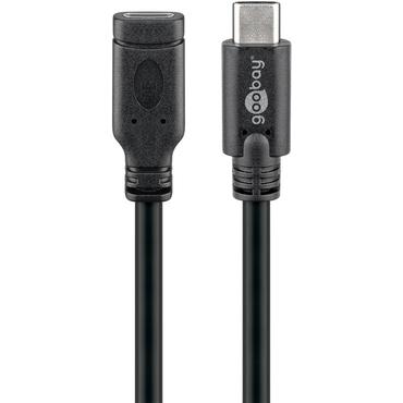 goobay - USB typ C-f&ouml;rl&auml;ngningskabel - 24 pin USB-C till 24 pin USB-C - 1 m
