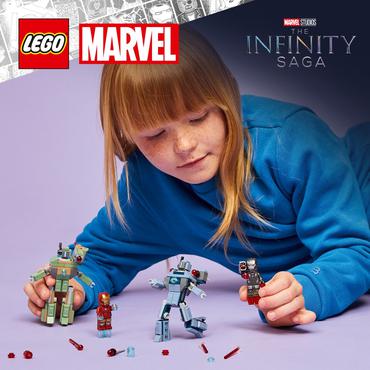 LEGO Marvel 76320 Iron Man i War Machine kontra drony Hammera