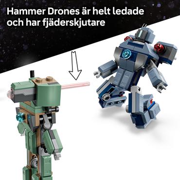 LEGO Marvel 76320 Iron Man i War Machine kontra drony Hammera