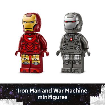 LEGO Marvel 76320 Iron Man i War Machine kontra drony Hammera