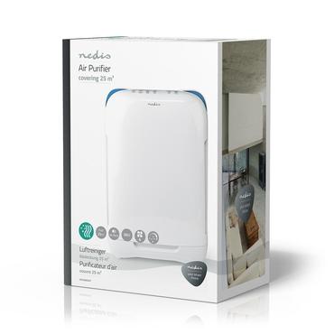 Nedis Air Purifier | Suitable for space up to: 25 m&sup2; | Clean Air Delivery Rate (CADR): 200 m&sup3;/h | Air quality indicator | White