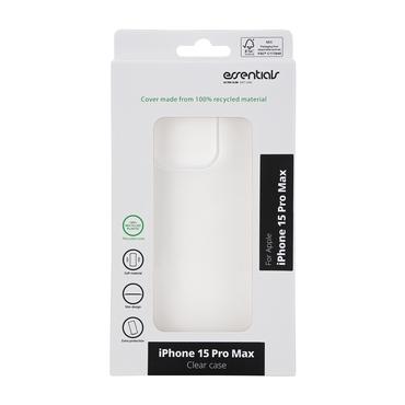 Slim iPhone 15 Pro Max cover made out of 100 % recycled materials, TPU, Transparent