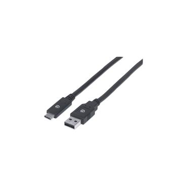 Manhattan 354974 USB-kabel USB 3.2 Gen 1 (3.1 Gen 1) 2 m USB C USB A Sort