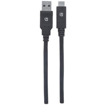 Manhattan 354974 USB-kabel USB 3.2 Gen 1 (3.1 Gen 1) 2 m USB C USB A Sort