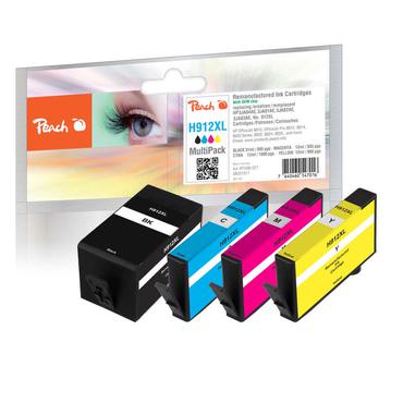 Peach PI300-977 bl&aelig;kpatron 4 stk Kompatibel H&oslash;jt (XL) udbytte Sort, Bl&aring;, Magenta, Gul