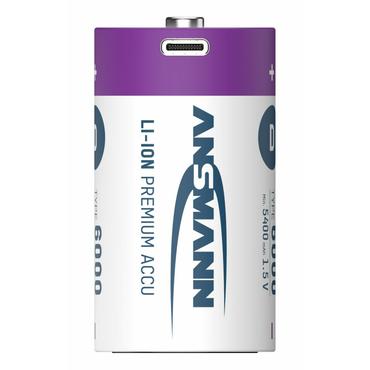 Ansmann 1314-0005 husholdningsbatteri Genopladeligt batteri D Lithium-Ion (Li-Ion)