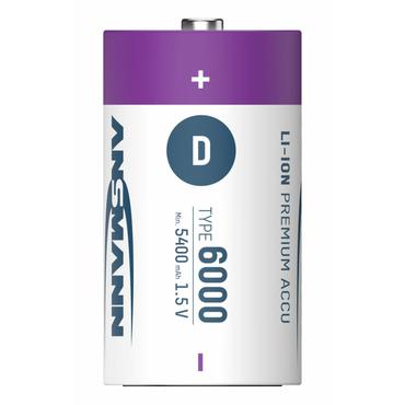 Ansmann 1314-0005 husholdningsbatteri Genopladeligt batteri D Lithium-Ion (Li-Ion)
