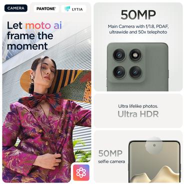 Motorola edge 60 pro 16,9 cm (6.67") Dual SIM Android 15 5G USB Type-C 12 GB 512 GB 6000 mAh Grå