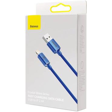 Kabel USB do Lightning Baseus Crystal Shine, 2.4A, 1.2m (niebieski)
