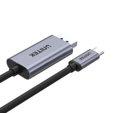 Unitek V1409A - videoadapterkabel - 24 pin USB-C til DisplayPort - 2 m