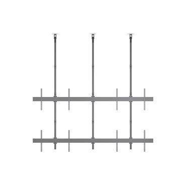 Multibrackets M Pro MBC2X2UGC monteringssats - f&ouml;r 4 LCD/plasmapaneler - 3 m l&aring;ng - svart