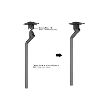Multibrackets M Pro MBC2X2UGC monteringssats - f&ouml;r 4 LCD/plasmapaneler - 3 m l&aring;ng - svart