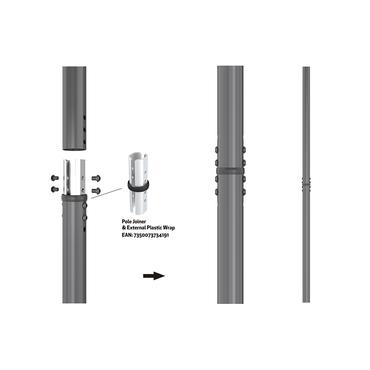 Multibrackets M Pro MBC2X2UGC monteringssats - f&ouml;r 4 LCD/plasmapaneler - 3 m l&aring;ng - svart