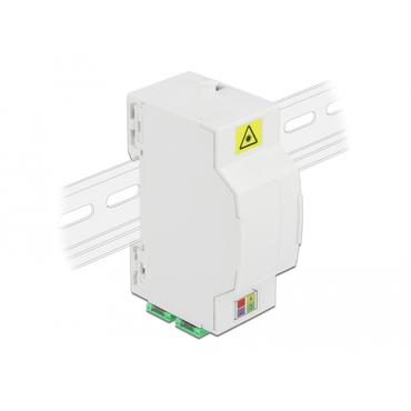 Delock Optical Fiber Connection Box for DIN Rail 4 x SC Simplex - kabelsamlingsboks